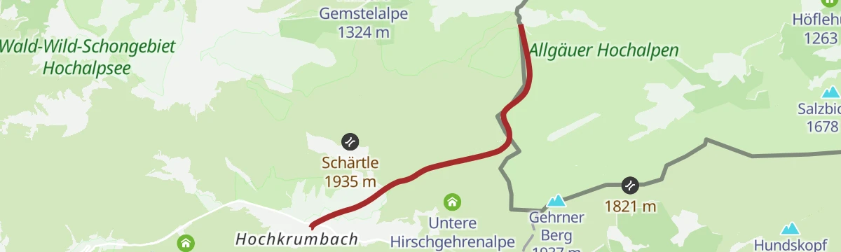 Route map: Jägeralpe - Geißhorn